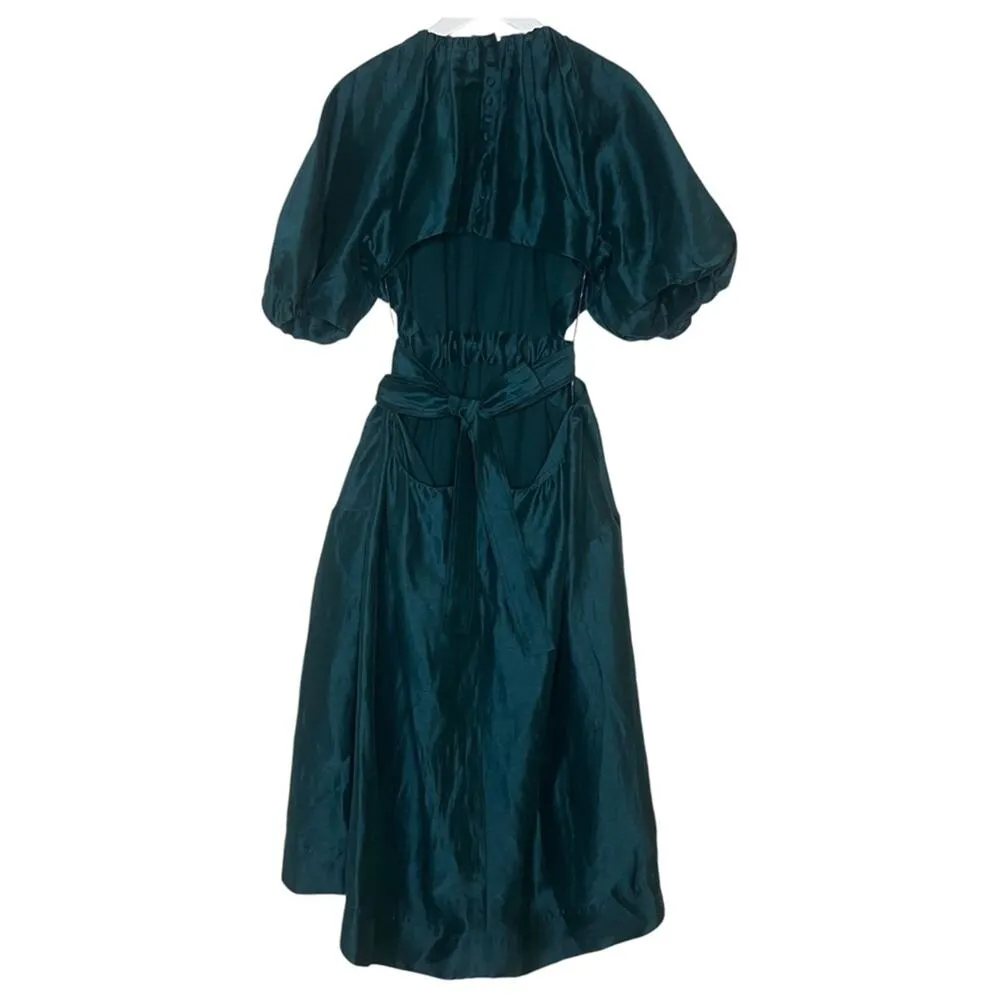 Aje Mimosa Cutout Midi Dress size 12 Green - Image 5