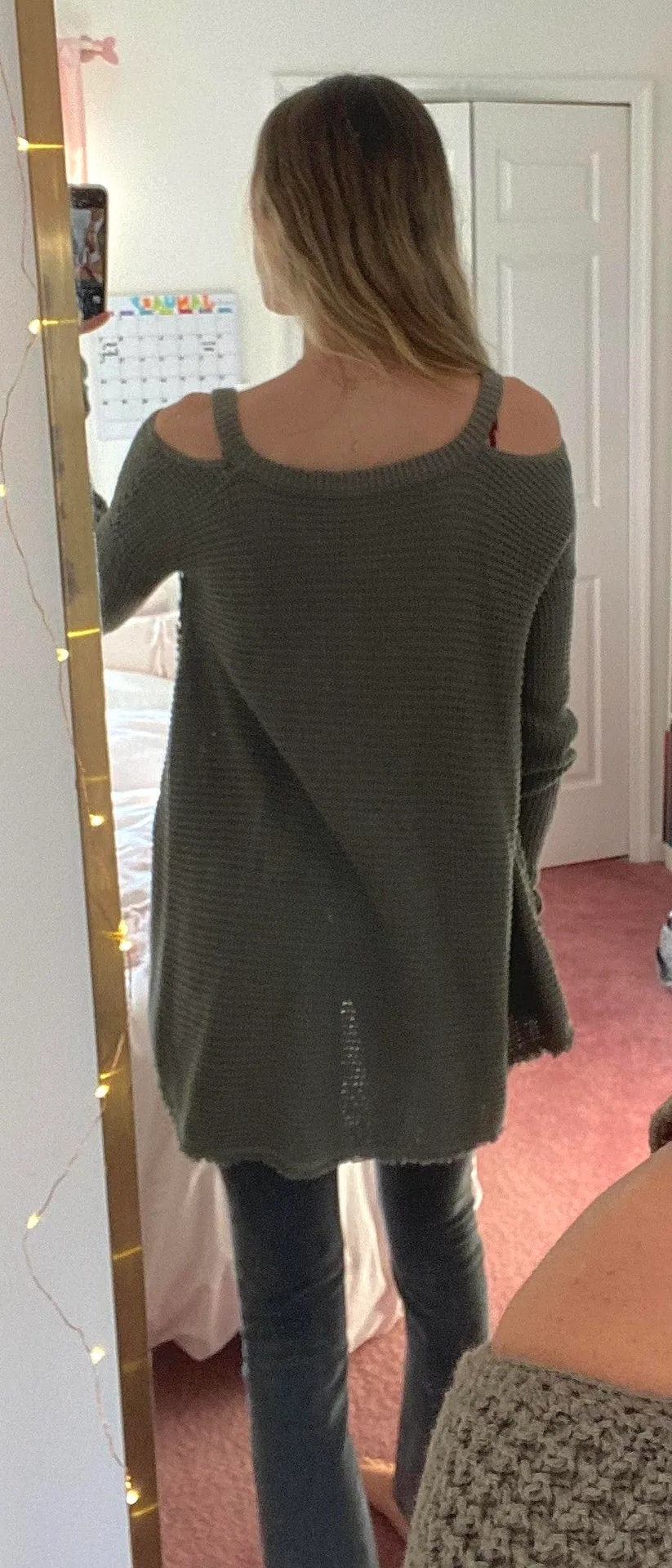 Cut Out Cold Shoulder Sweater - Image 4