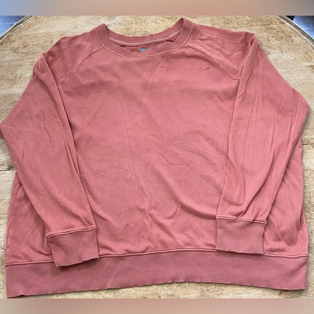 Aerie‎ Women’s Size Medium Oversized Dusty Rose Crewneck Sweater - Image 5