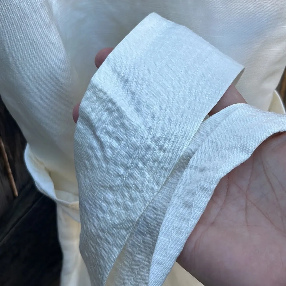 NWT J. Crew Linen Blend V Neck Dress - Image 5