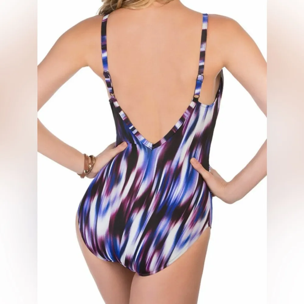 Magicsuit Miraclesuit Women’s Purple Woodstock Katrina Tummy Control Swimsuit 16 - Image 12