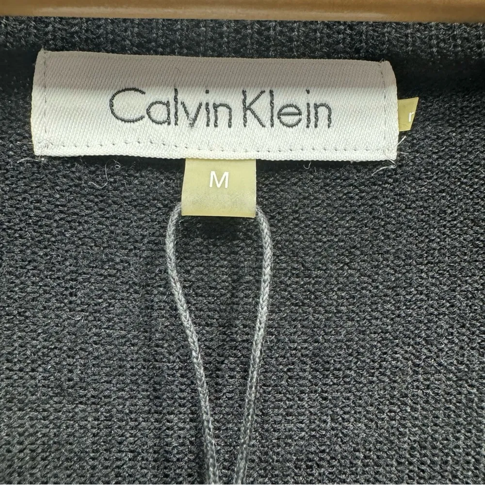 Calvin Klein Black Wool Blend Long Sleeve Sweater with Gold Beading Medium - Image 11