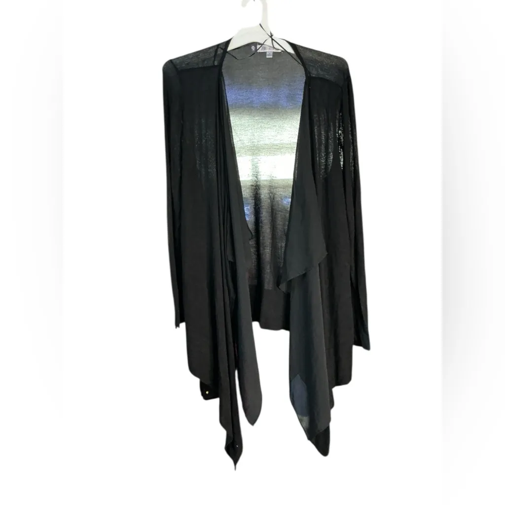 Jennifer Lopez Black Drape Cardigan - Image 2