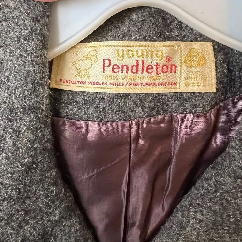 Vintage Pendleton Wool Coat‎ Gray Size undefined - Image 7