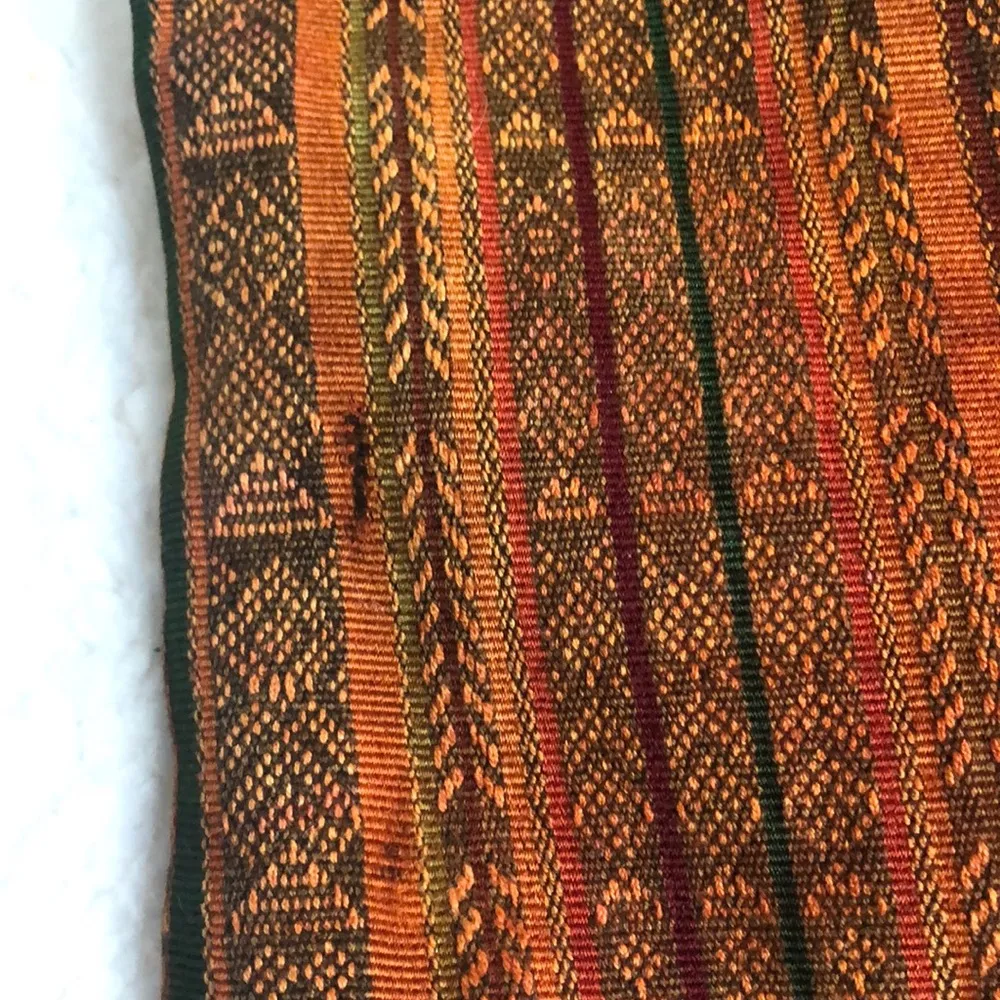 Boho Embroidered Tapestry Cottagecore Western Festival Retro Purse Tote Zip Bag Gold - Image 14