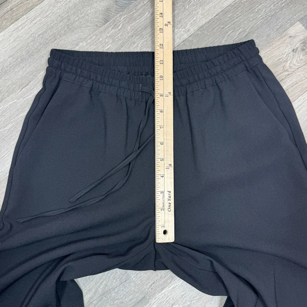 Vero Moda Stormi Tie Cuff Wide Leg High Waist Slouchy Pants Black Small - Image 11