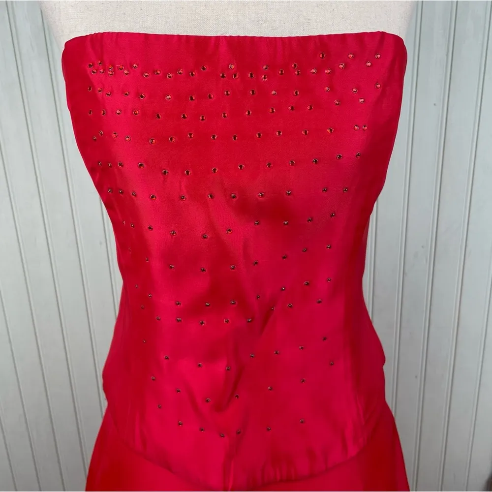 Vintage 90s Y2K Jessica McClintock Gunne Sax Two Piece Sleeveless Formal Dress - Image 3