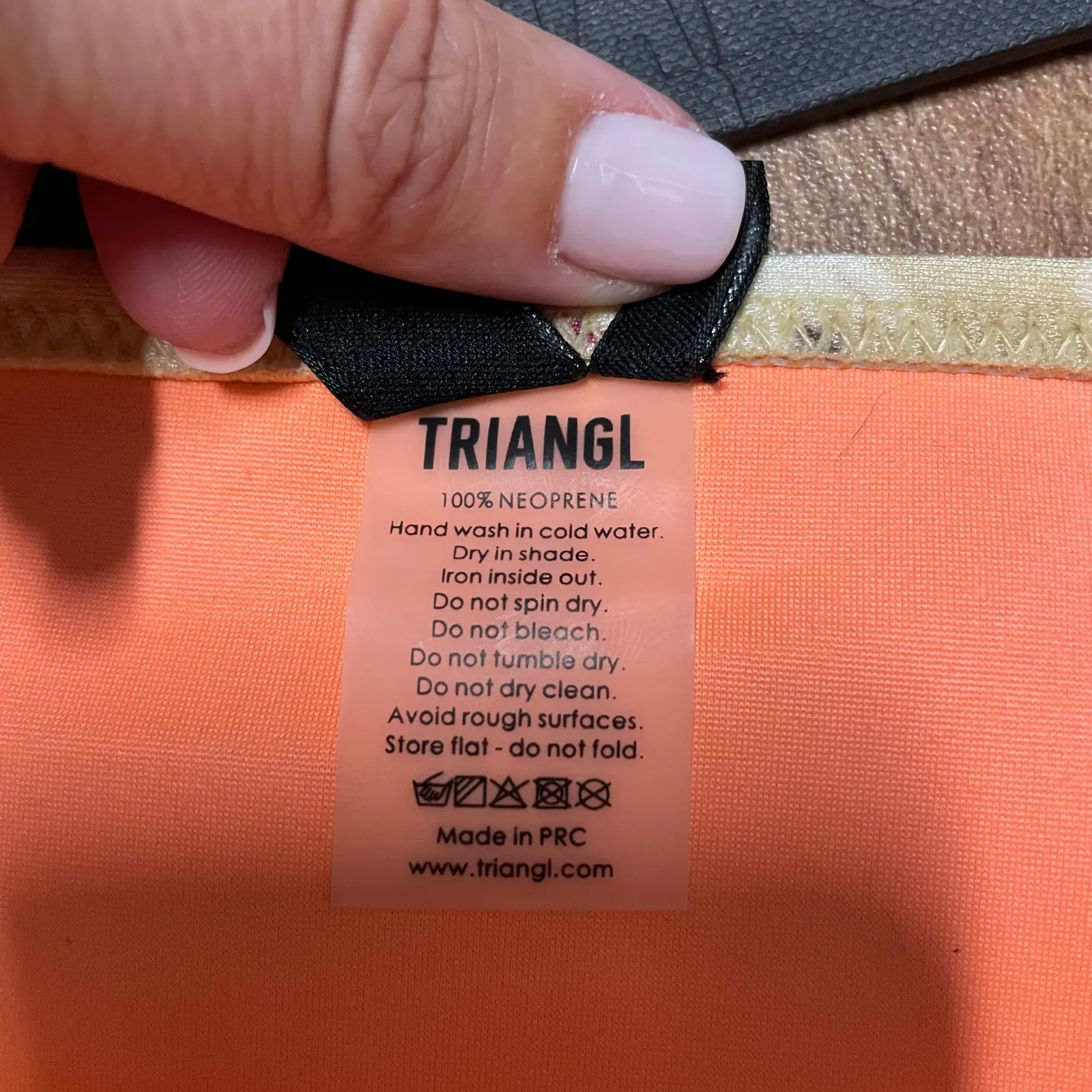 Triangl Swimwear Womens Cheeky Bikini Hipster Bottom Size XL New Floral Tan White - Image 5