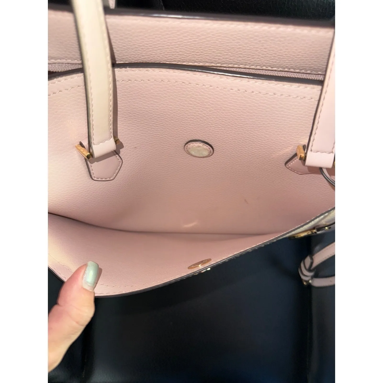 Michael Kors MK Maisie‎ Large Pebbled Leather 3-in-1 Tote Bag Dark Powder Blush - Image 5