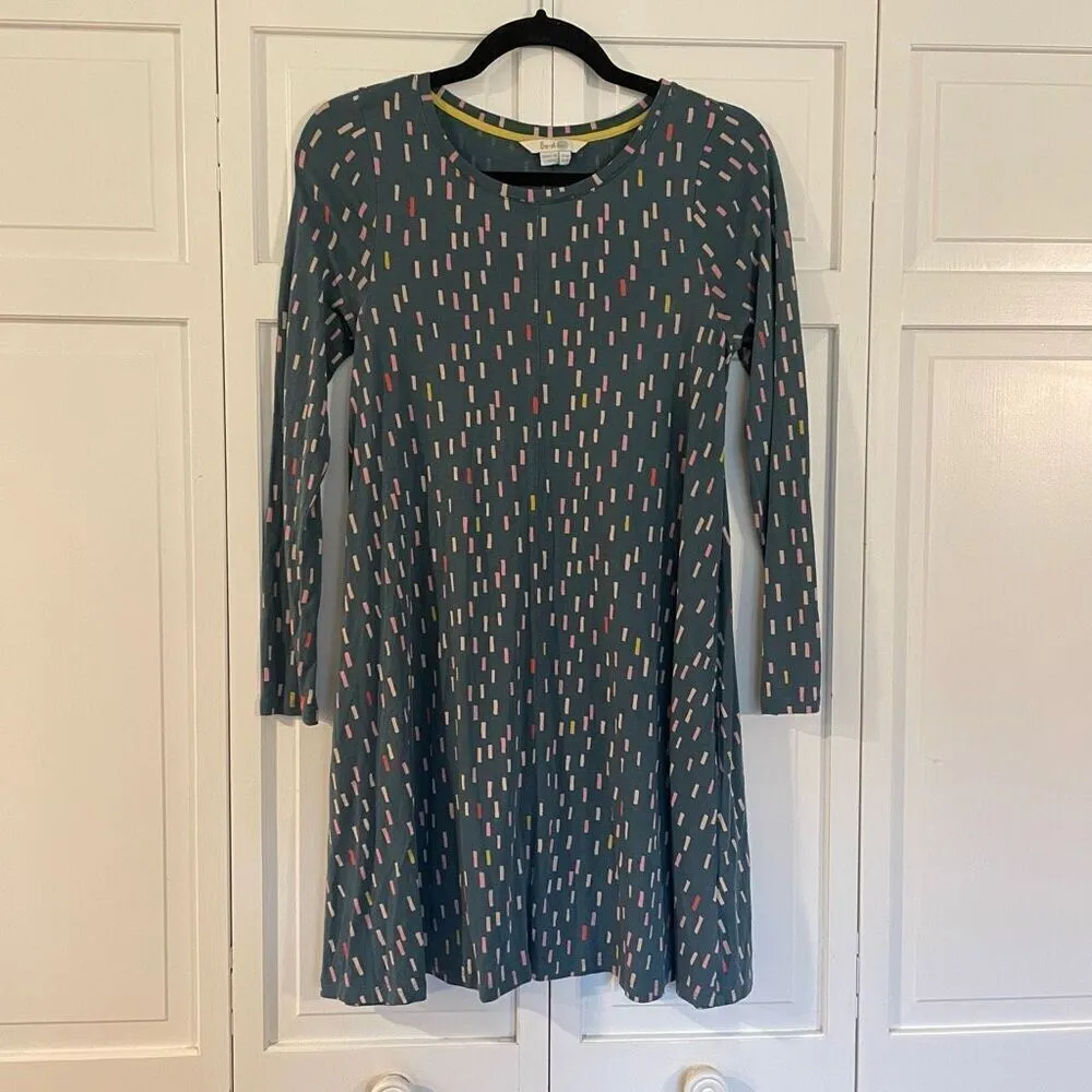 Boden swing green confetti printed dress 4 - Image 3