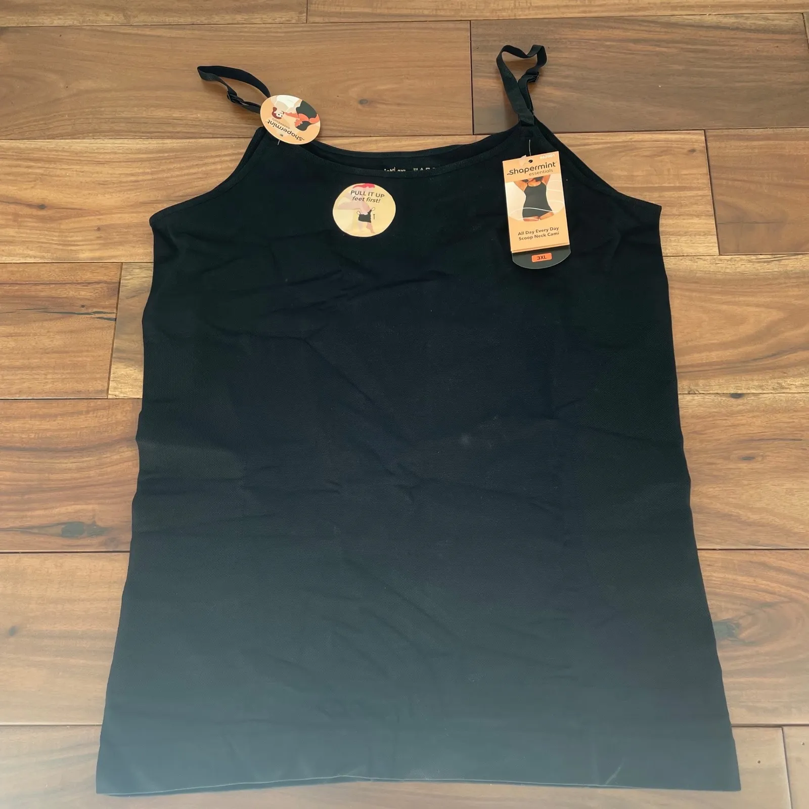 Shapermint Essentials All Day Every Day Scoop Neck Cami Black Size XXXL - Image 2