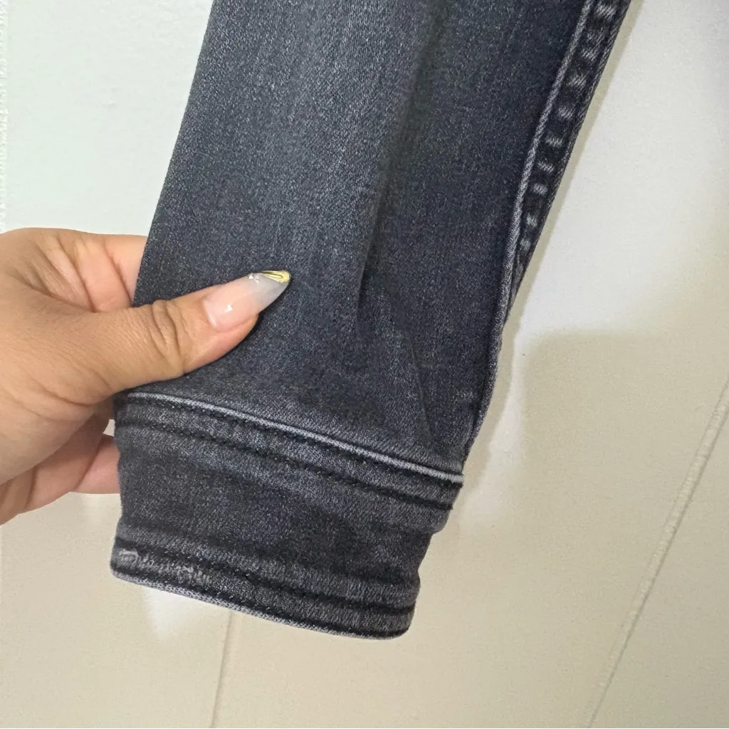 Pilcro & The Letterpress Cora Denim Jacket XS Black Classic Boyfriend Fit - Image 5