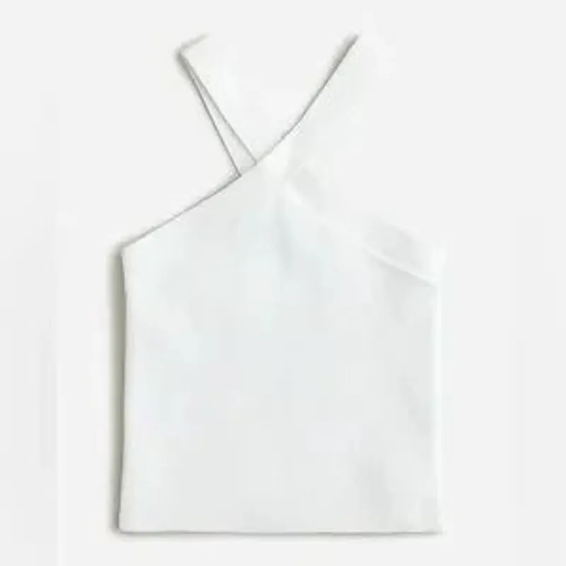 J‎ Crew NWT Fitted Halterneck Sweater-Tank in Supersculpt Yarn Size Large - Image 3