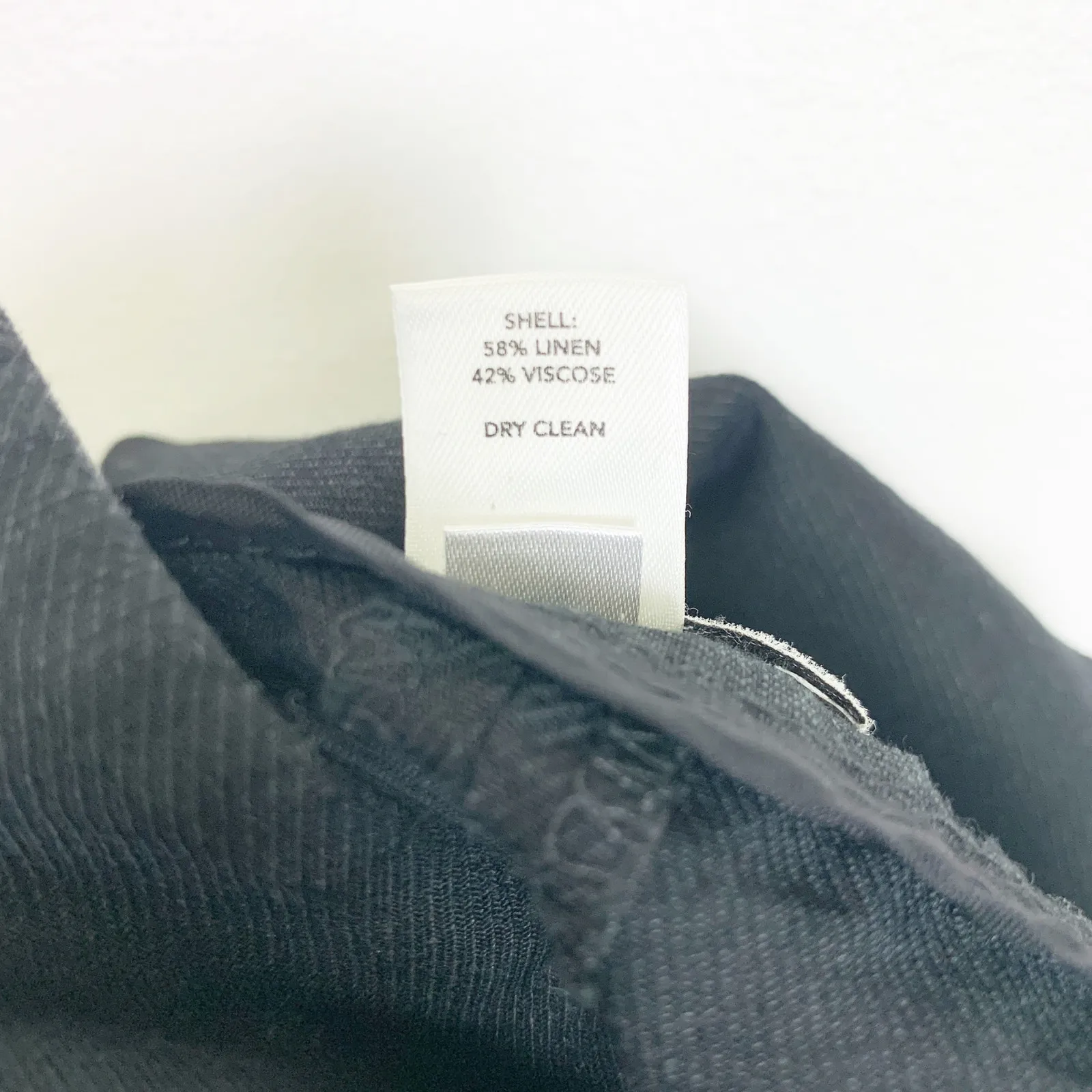 Ann Taylor Loft Women's Ann Wide Leg Black Linen Blend Pants 12 - Image 4