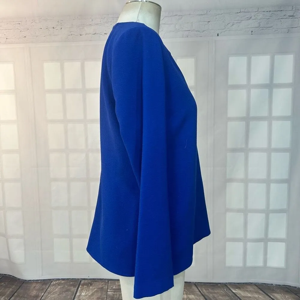 J. Crew Royal Blue Long Sleeve Blouse Size Small - Image 6
