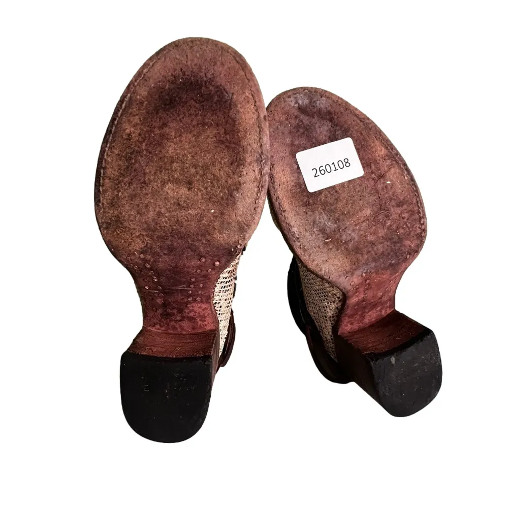 Freebird by Steven Coal Distressed Snake Print Leather Boot Size 8 #260108 - Image 9