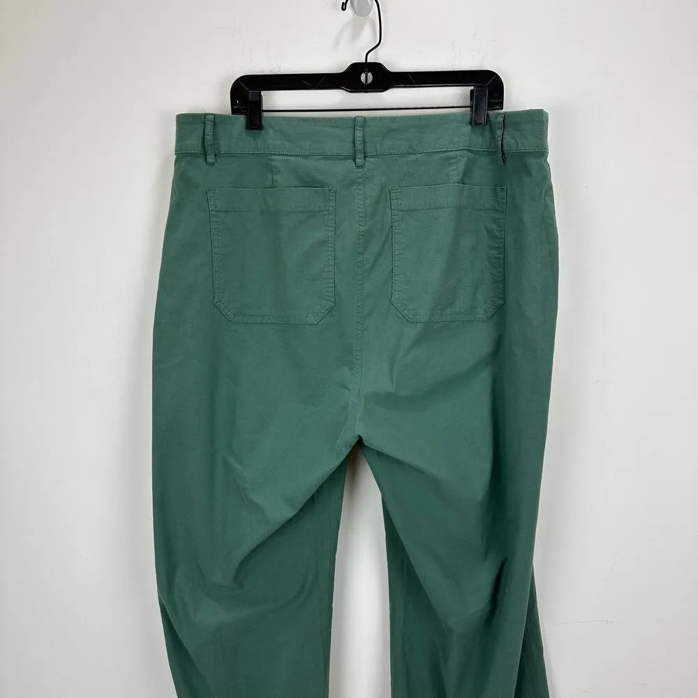 J.Crew Tall Lizzie High Rise Patch Pocket Wide Leg Pant Pale Green US 35 T NWT - Image 14