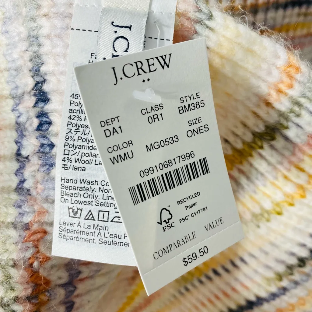 NWT J. CREW Multicolor Scarf - Image 6