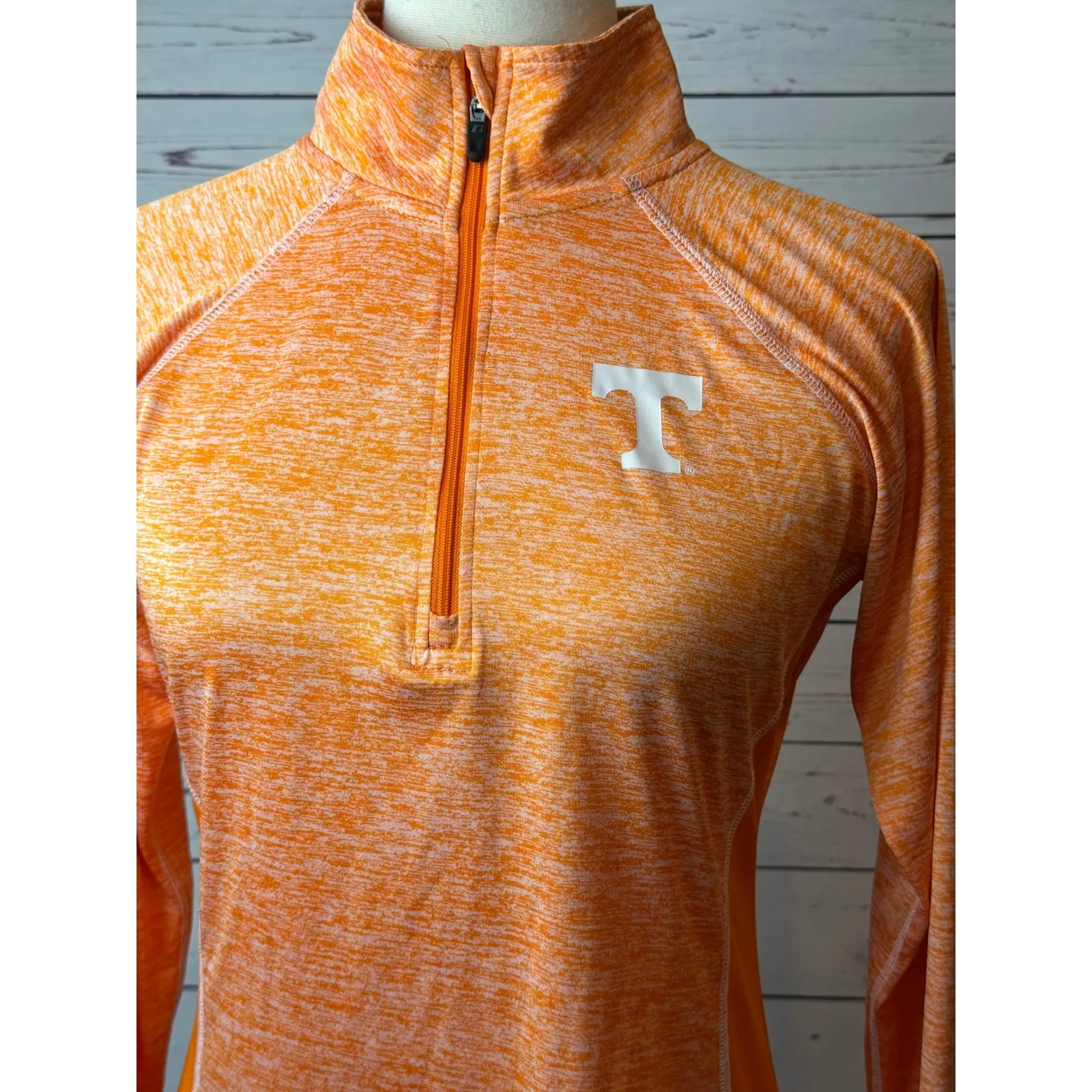 Tennessee Volunteers Orange Quarter Zip Pullover Top Medium 8 10 Shirt Womens - Image 9