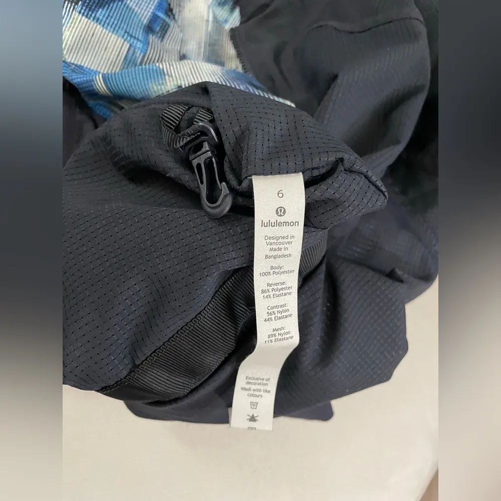 Lululemon Bomb Around Reversible Jacket Black Night Sun Dazed Multi Blue Size 6 - Image 13