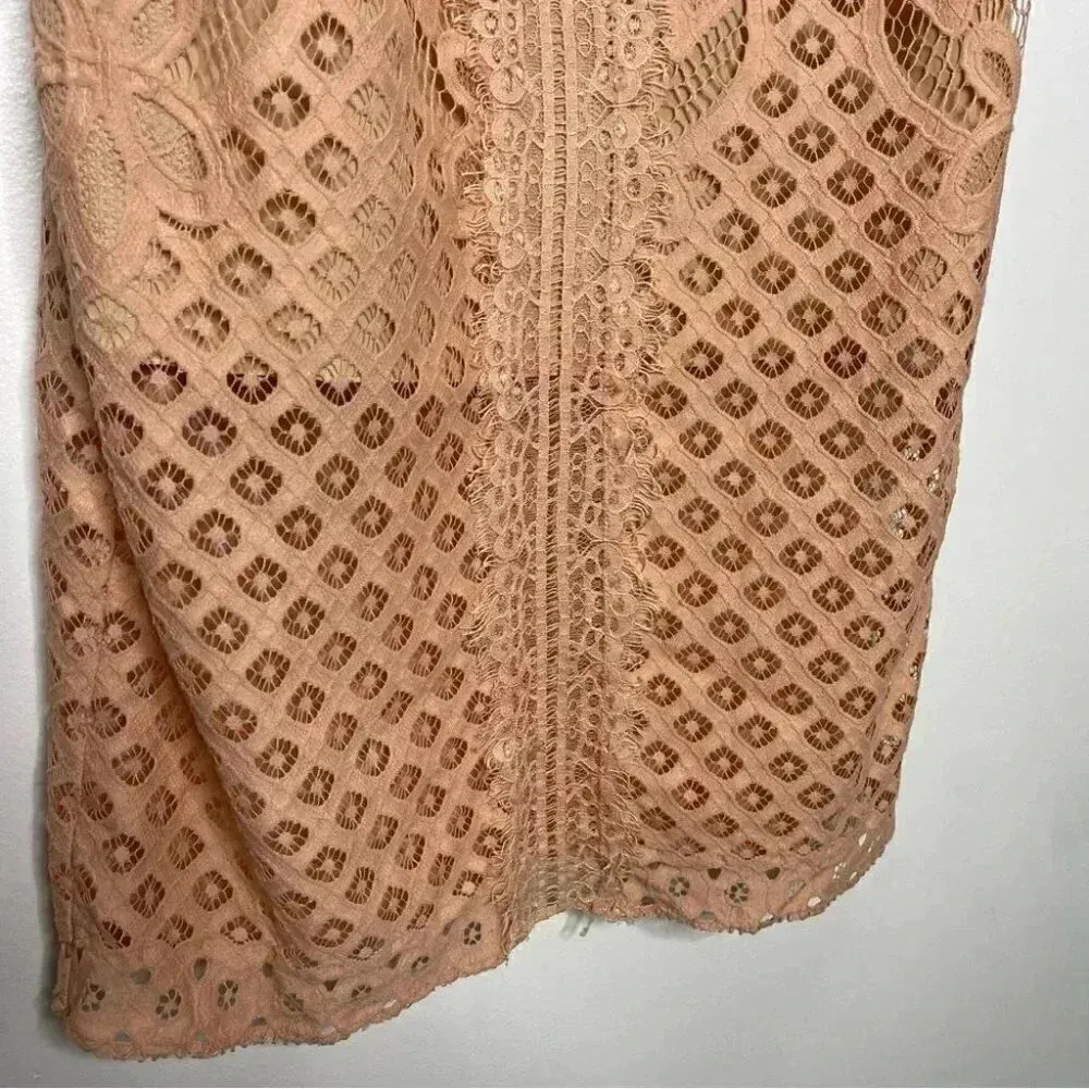 KeepSake the Label Bridges Lace Midi Dress Size XL Pink - Image 10