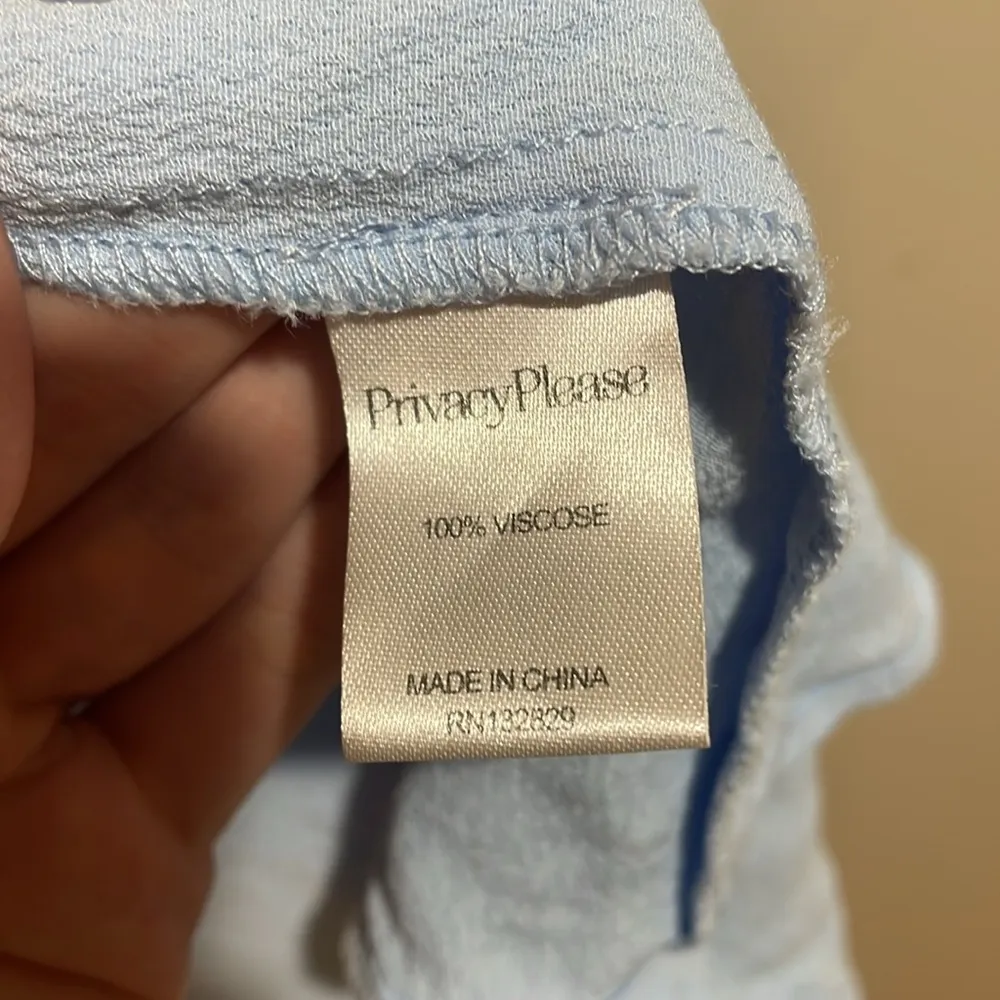 Privacy Please Revolve Lomax Light Blue Button Front Midi Tank Dress Size Small - Image 7