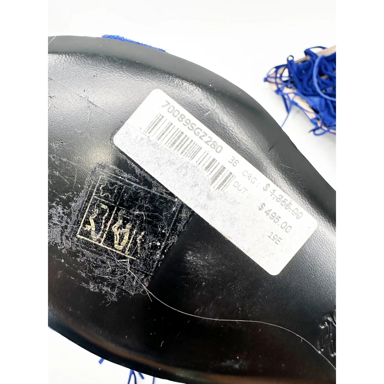 Longchamp Blue Ghillie Lace-Up Fringe Gladiator Sandal - Image 5