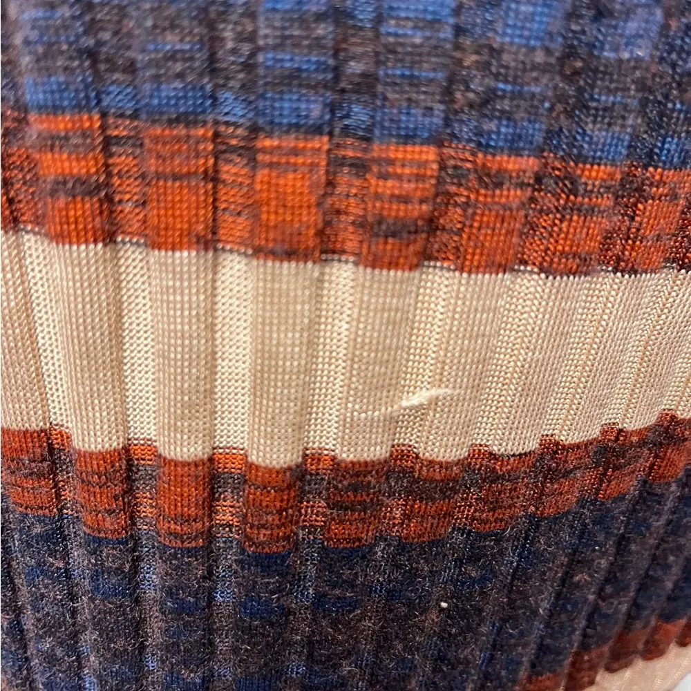 Celine Silk Striped Sweater Womens short sleeve top size medium - Image 7