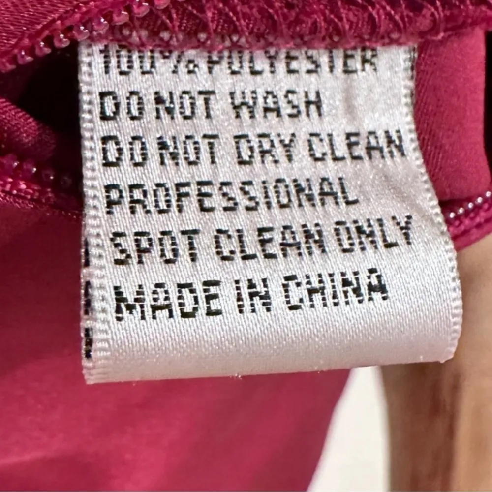 Mac Duggal High Low One Shoulder Flowy Gown Maxi Dress 49141 Berry Size 8 NWT - Image 9