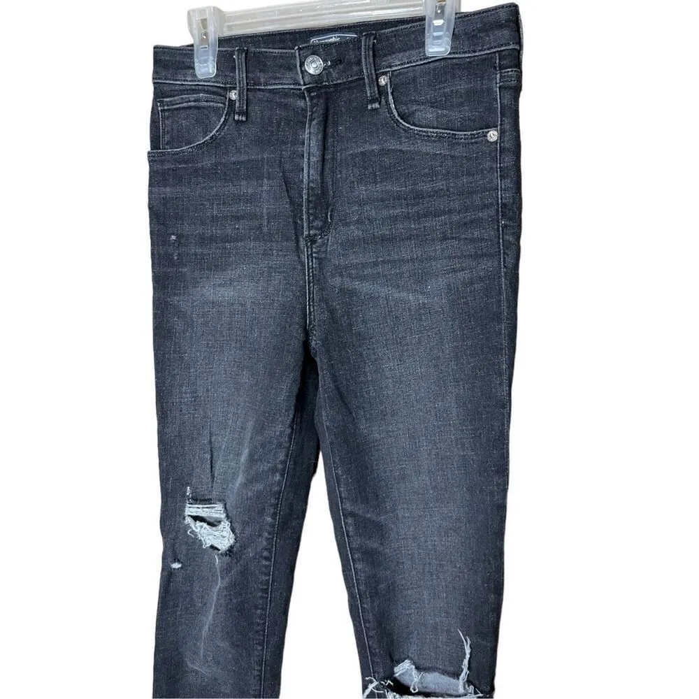 Abercrombie & Fitch‎ Simone high rise super skinny distressed knees Size 25/0 - Image 2