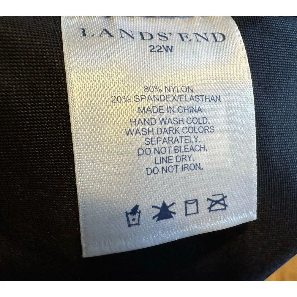 Lands End Swim Skirt 22W Blue Built in Brief‎ Skort - Image 6