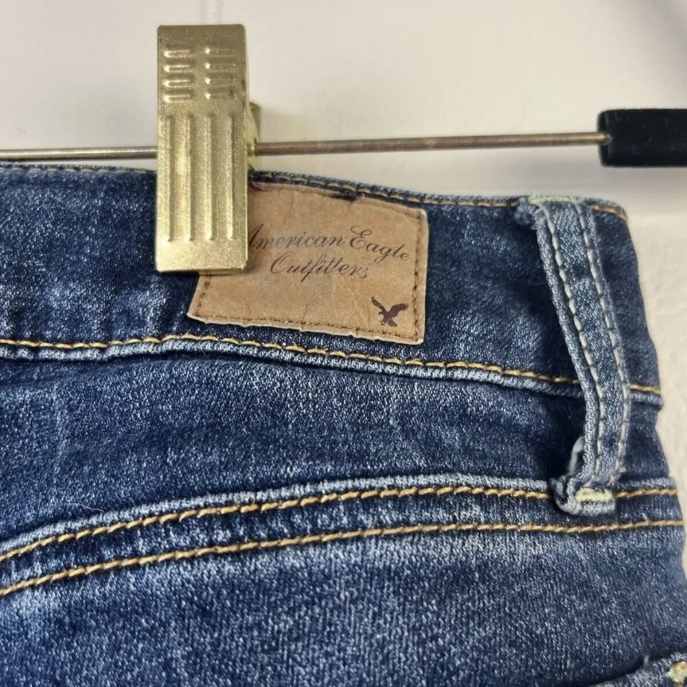 American Eagle Skinny Womens Size 0 Long 27x28) Cotton Blend Stretch Jeans EUC - Image 7