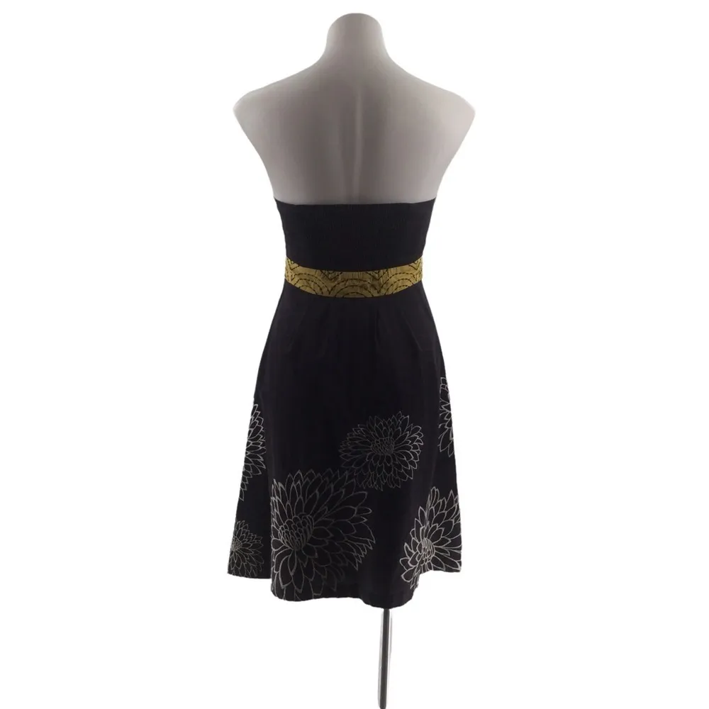 Anthropologie Floreat Floral Embroidered Strapless Dress - Image 7