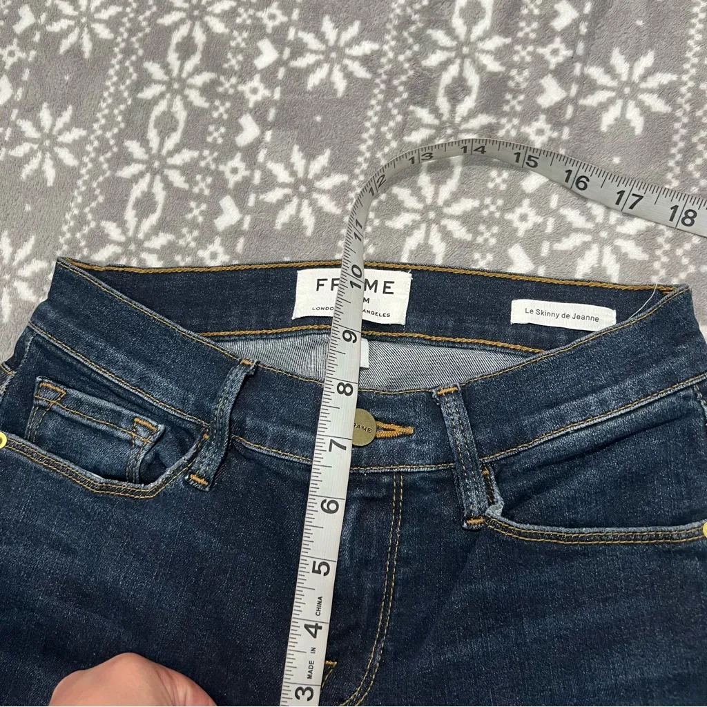 Frame‎ Denim Le Skinny De Jeanne in Prince Street Size 24 - Image 10