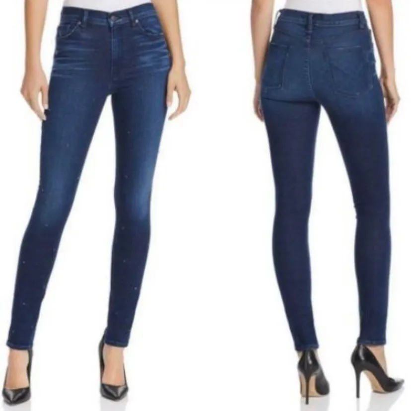 Hudson Barbara Super Skinny Rhinestone Jeans, 27 - Image 14