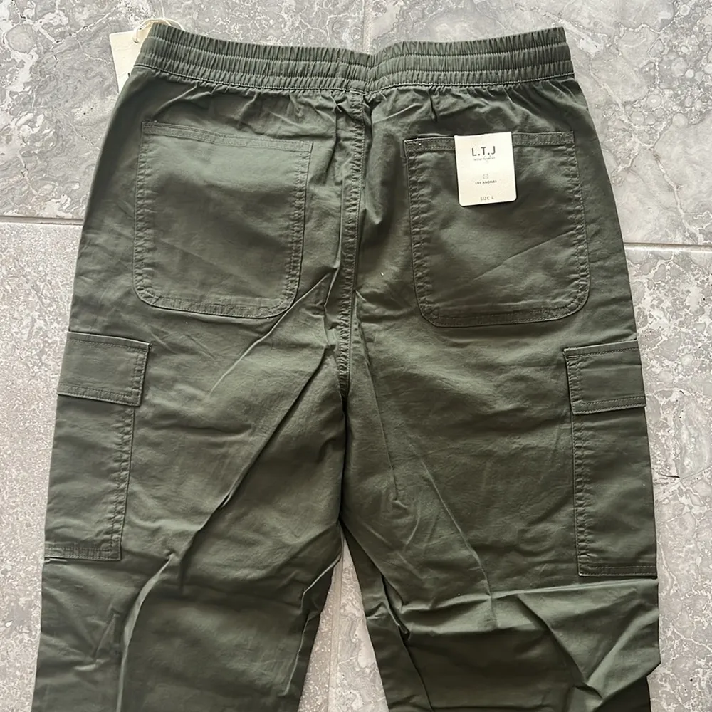 L.T.J Letter to Juliet Cargo Joggers in Olive, Size L New w/Tag Green Size L - Image 5