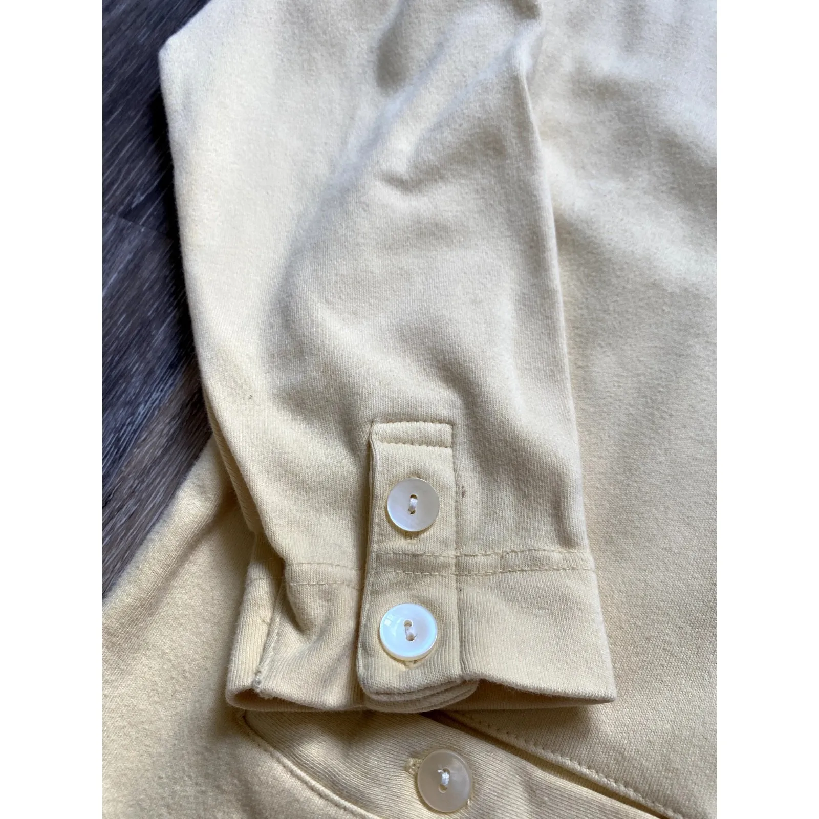 Butter Yellow Cotton Oversized Cardigan Cottage Preppy Heritage Grandpa Layering - Image 4