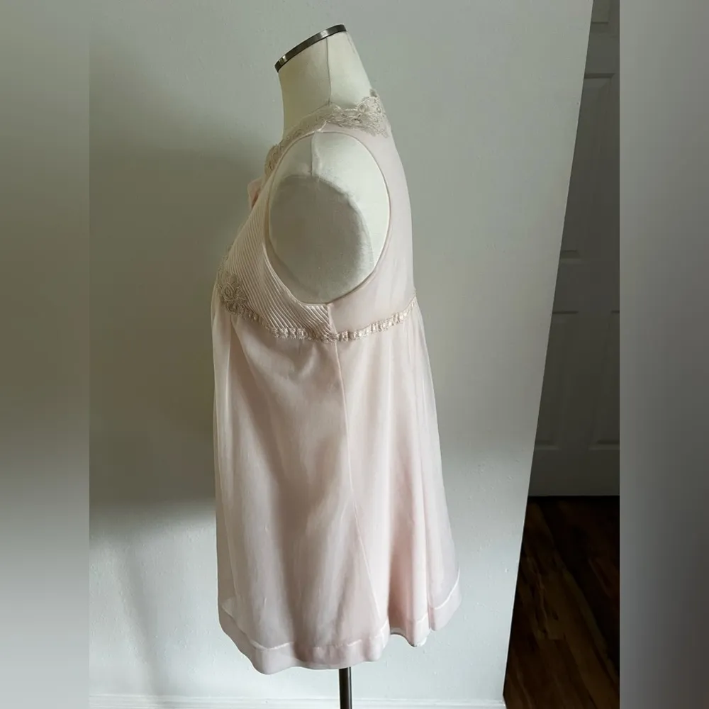 Gossard Artemis Pink Peignoir Chiffon Nightgown And Robe Set Size Small Vintage - Image 7