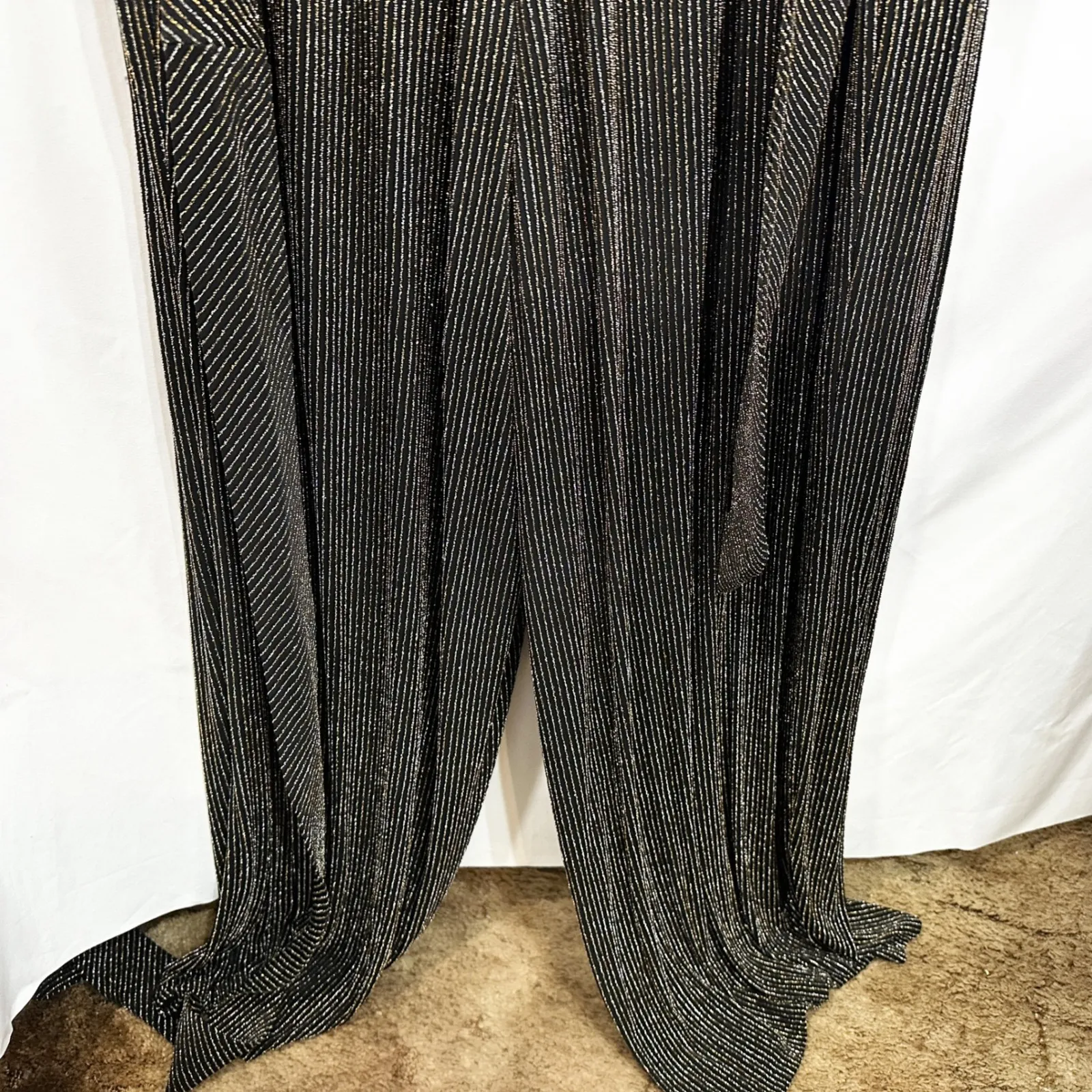 Torrid‎ Plus Size 4X Jumpsuit Black Gold Metallic Formal Sleeveless Wide Leg 363 - Image 14