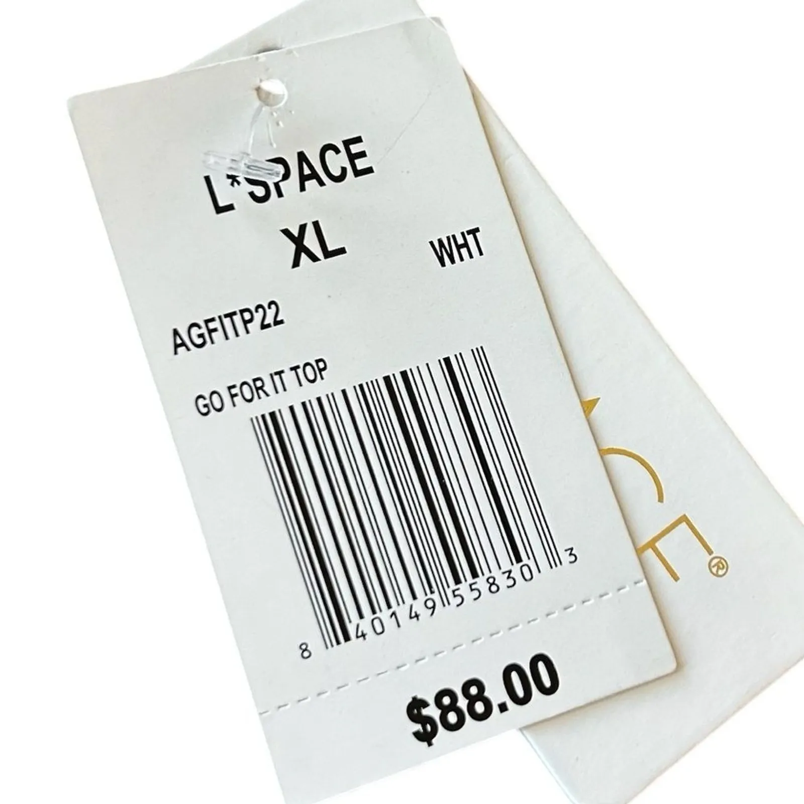 Revolve L*Space XL Go For‎ It Crop Top White Tie Up Athleisure Sporty Lounge New - Image 7