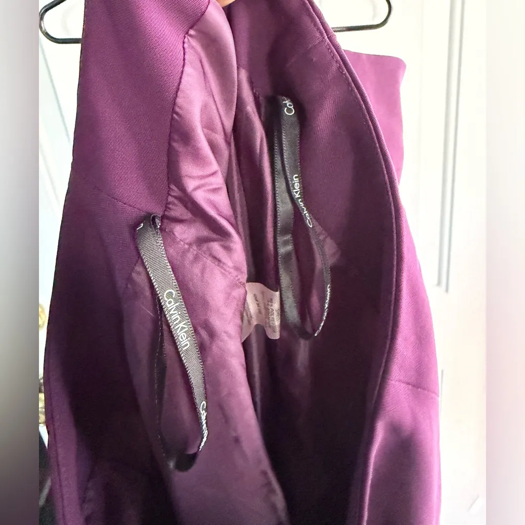 CALVIN KLEIN Plum A-Line Midi Skirt ≠Size 16≠Lined Elegant Plum Purple - Image 8