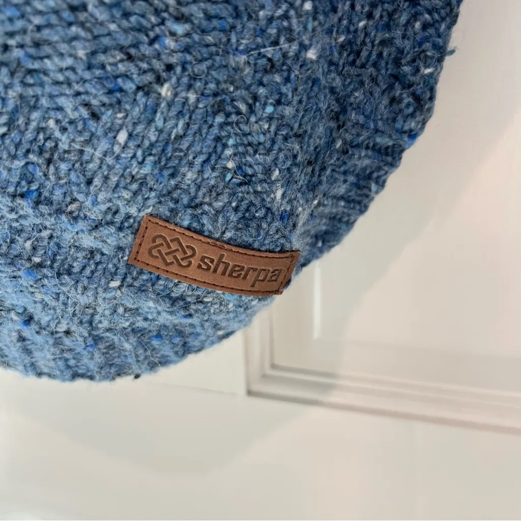 Sherpa NWT Yuden Pullover Sweater Turtleneck Large Seaport Blue Merino Alpaca - Image 5