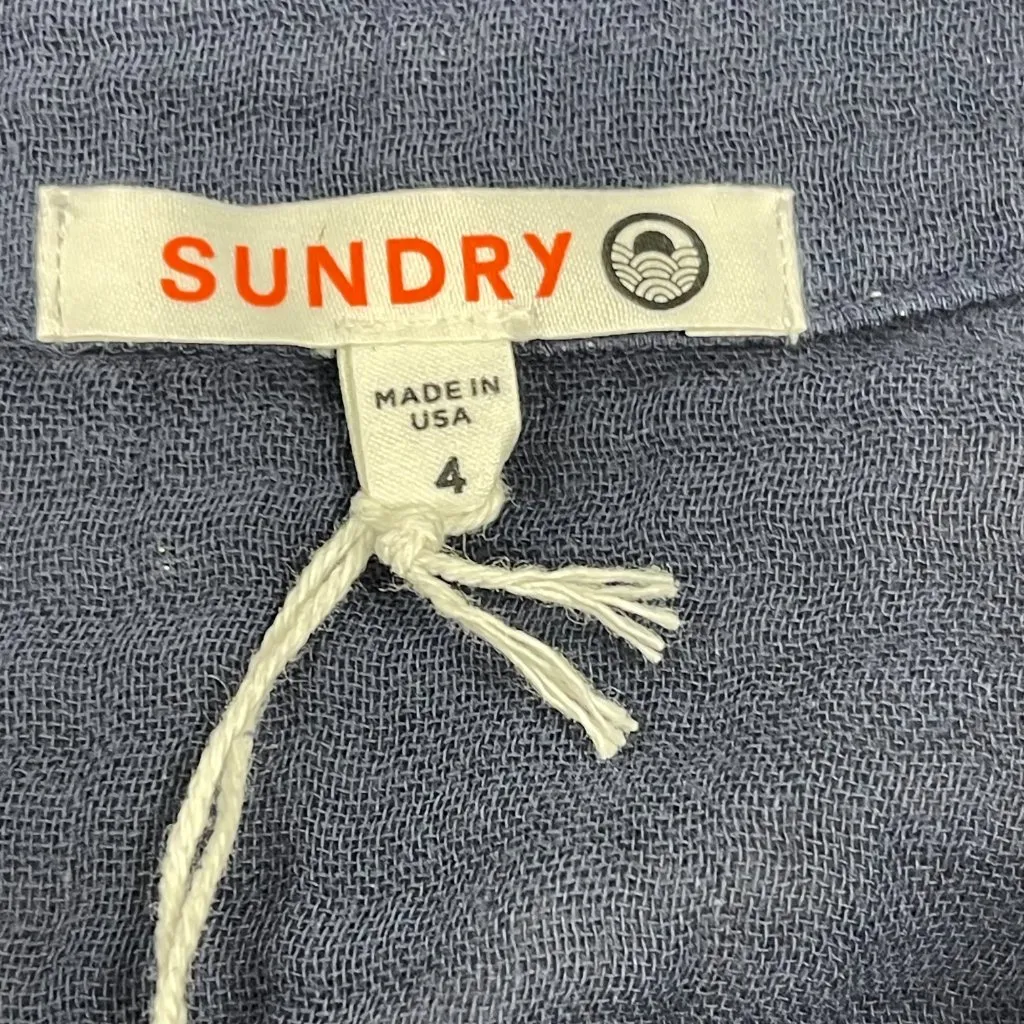 Sundry Anthropologie 3/4-Sleeve Navy Shirt Dress, Size XL - NWT - Image 6