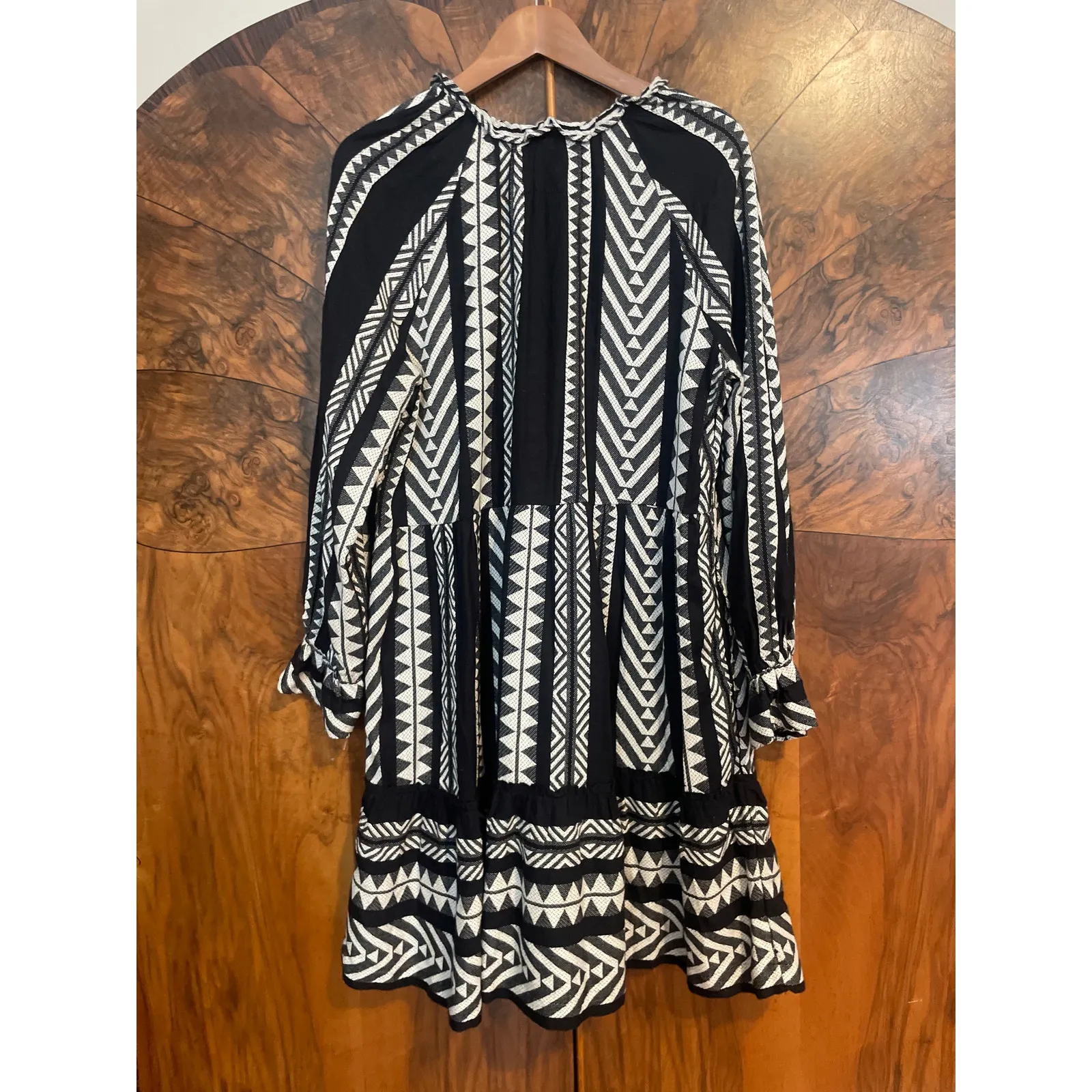 Anthropologie MAEVE Dominique Jacquard Mini Dress Pockets Medium M Oversize - Image 8