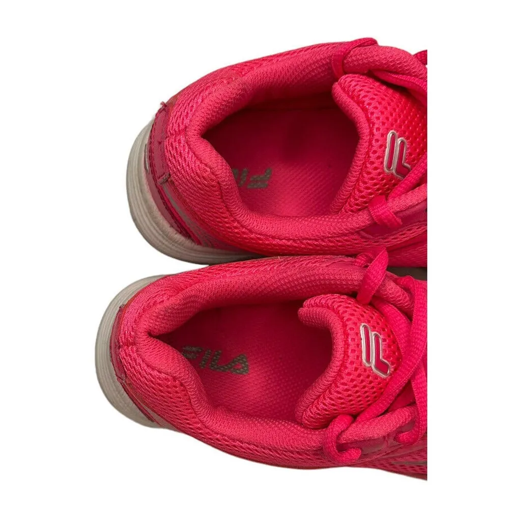 Hot Pink Low Top Mesh Lace Up Athletic Womens Sneakers Running Shoes Size 7 - Image 7