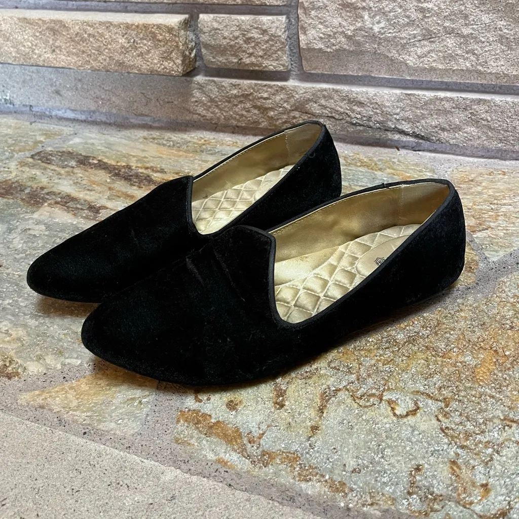Birdies Heron flats Loafers Black Velvet Size 7.5 - Image 3