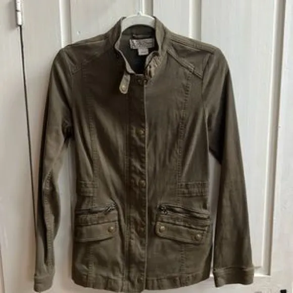 Lucky Brand  Olive Green Utility Jacket Size S - Image 2