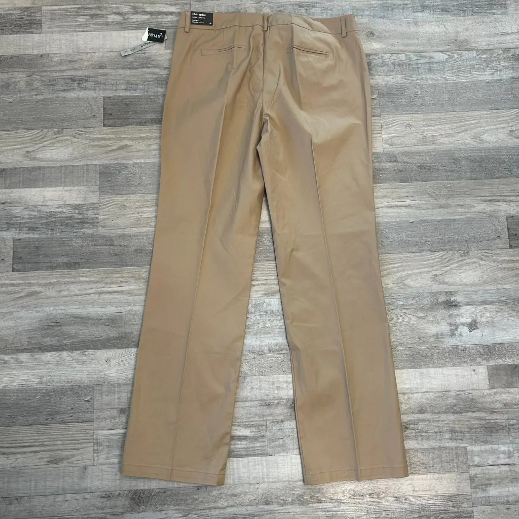 Sharagano NWT Beige Long Length Wide Leg Pants Women's P22 - Image 7