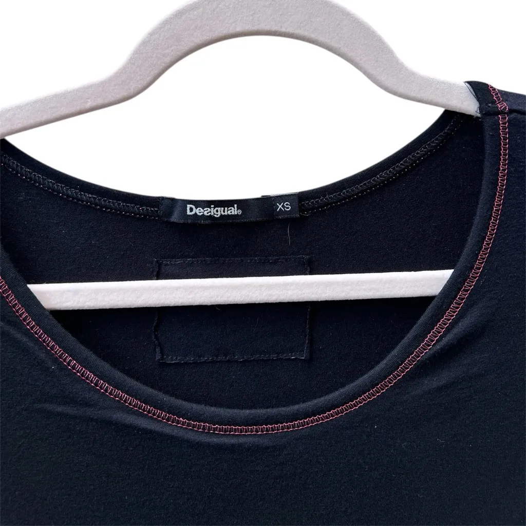 Desigual Black Evaristo Casual Summer Sundress Dress XS‎ - Image 5