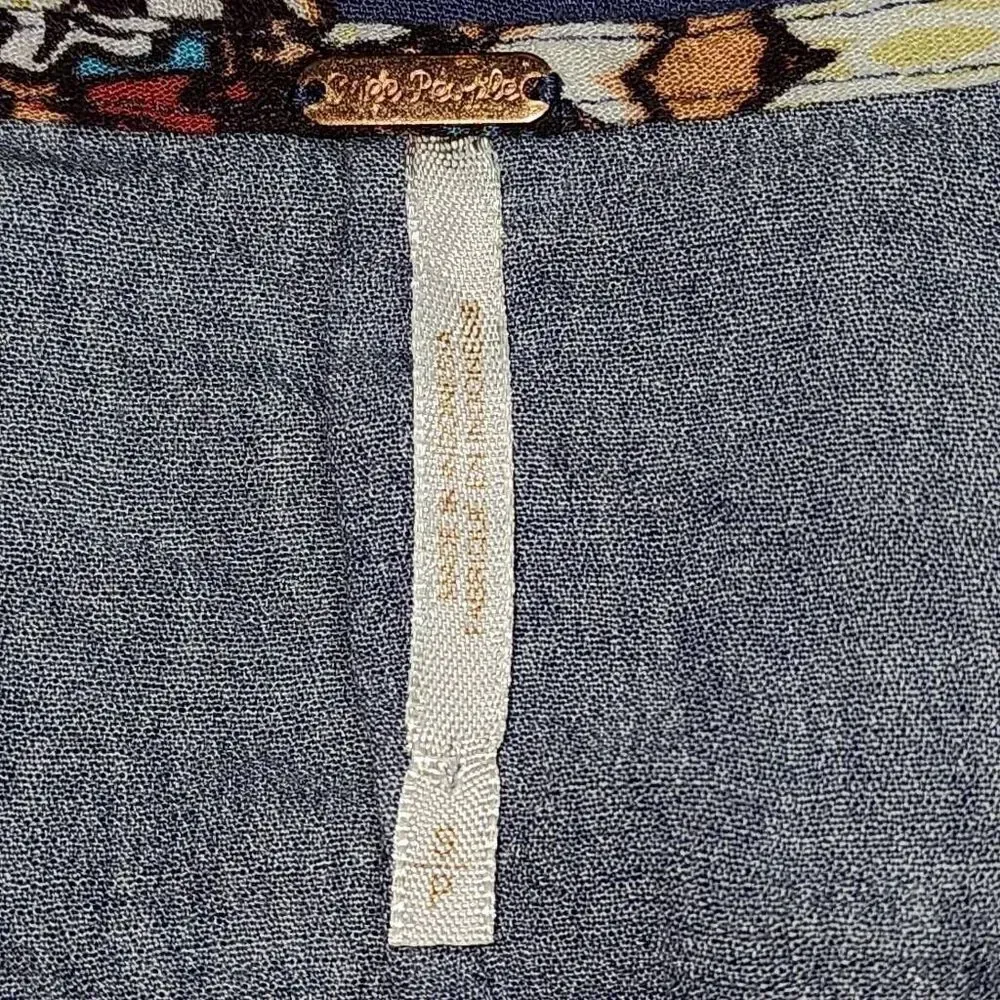 Free People Womens Purple Lovely‎ Dreams Floral Long Sleeve Tunic Top Small - Image 4